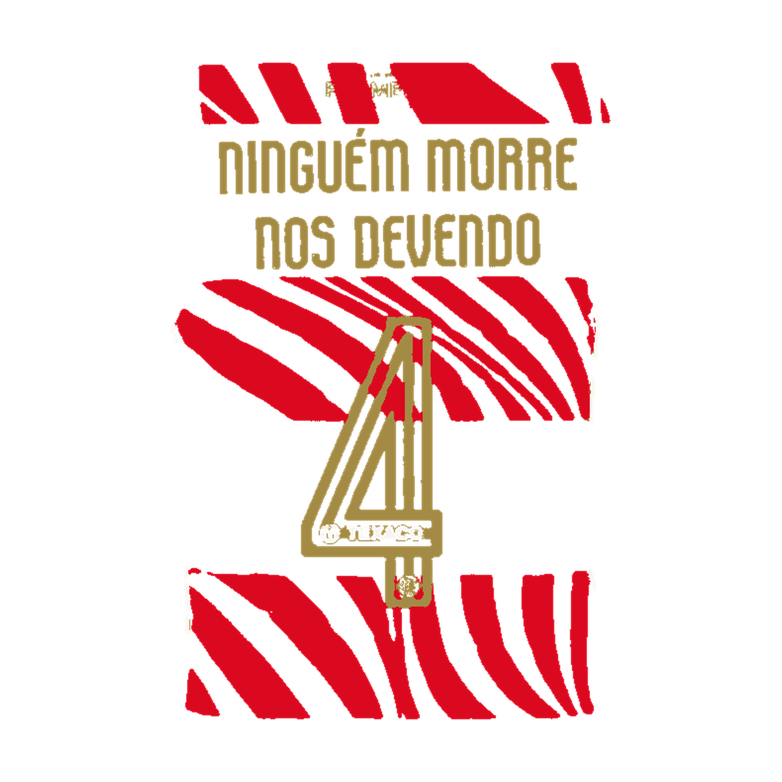 Arte de impressão em alta resolução para Moletom 320g Ninguém Morre Nos Devendo | Flamengo
