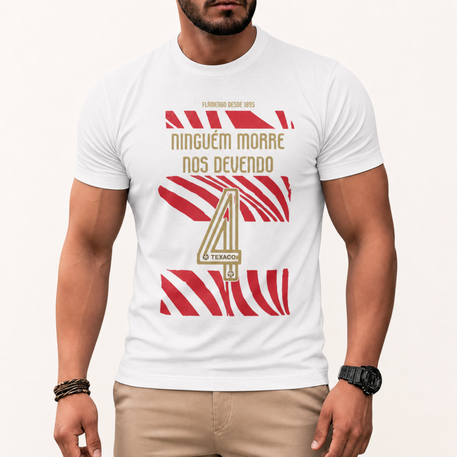 Camiseta dry Zico 10 Retrô | Flamengo em fotografia comercial frontal