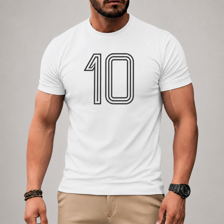Camiseta 180g Zico 10 Retrô | Flamengo em fotografia comercial frontal