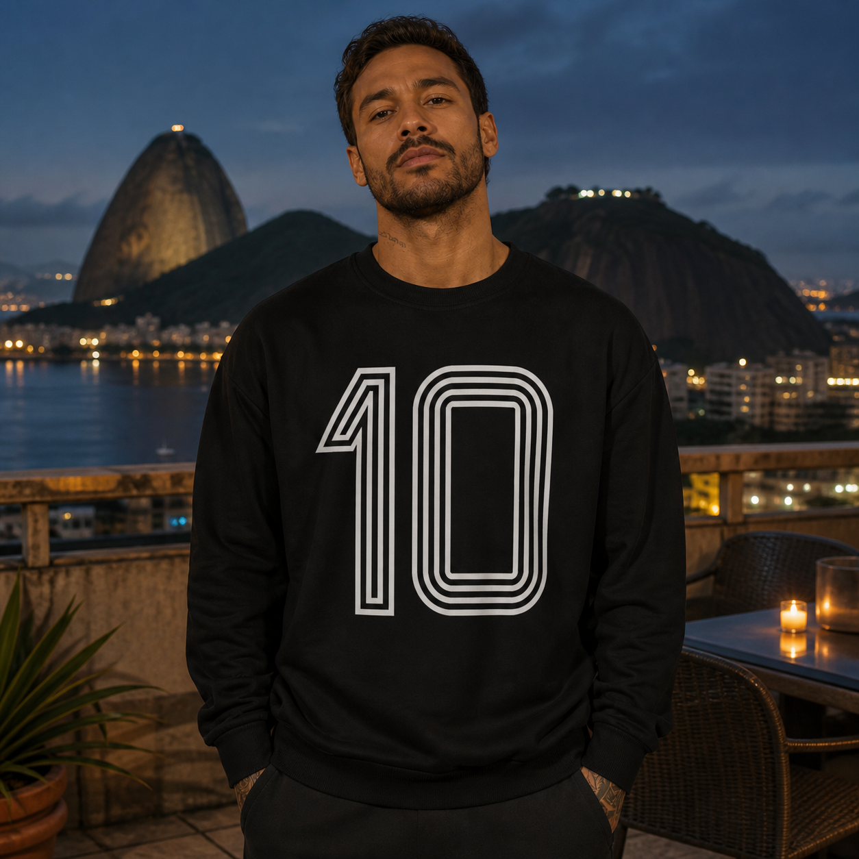 Moletom 320g Zico 10 Retrô | Flamengo em cena de uso no Brasil